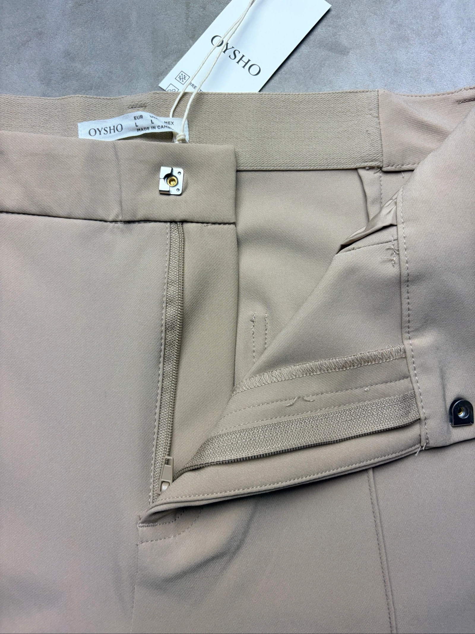 Calça de fato OYSHO bege/taupe – Novo com etiqueta – Tamanho L – photo 4